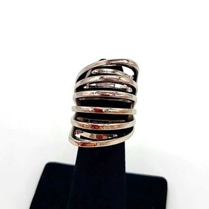 Vita Fede Futuro Cut Ring 24K Gold-Plated NEW